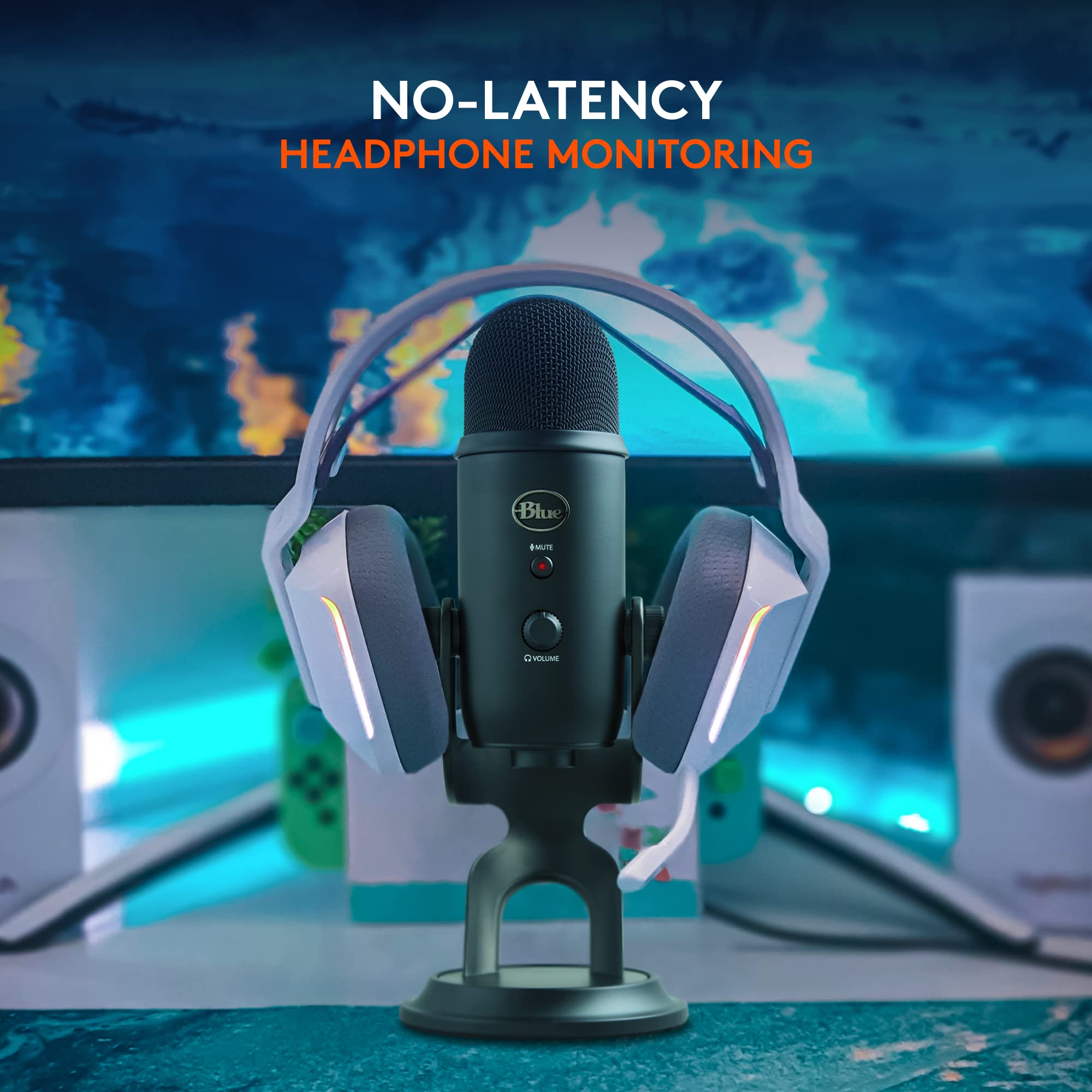 Logitech Creators Blue Yeti USB Microphone for PC, Mac, Gaming, Recording, Streaming, Podcasting, Studio and Computer Condenser Mic with Blue VO!CE effects, 4 Pickup Patterns, Plug and Play - Blackout - Image 5