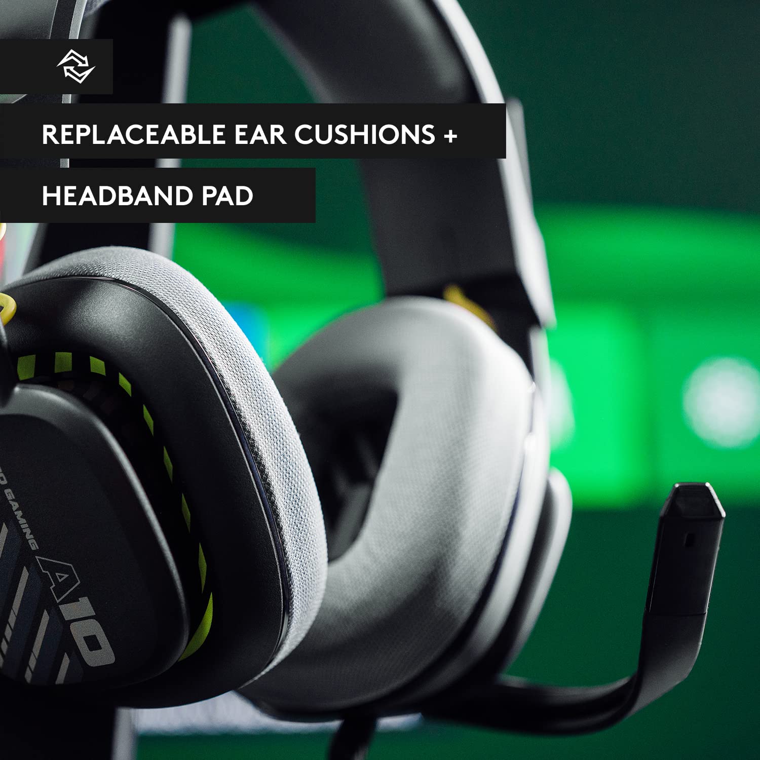 Logitech G Astro A10 Gen 2 Cross-Platform Wired Gaming Headset for PlayStation 5/4, Xbox S|X, Nintendo Switch, PC: 3.5mm Headphone Jack, 32mm Drivers, Flip-to-Mute Mic, Over-Ear - Black/Xbox Edition - Image 9