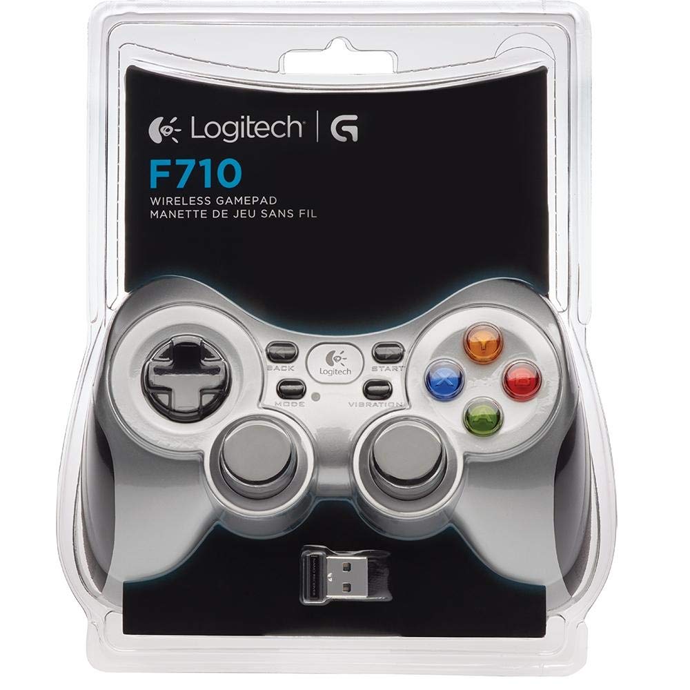 Logitech G F710 Wireless Gamepad, 2.4 GHz Wireless with USB Nano-Receiver, Controller Dual Vibration Feedback, 4 Switch D-Pad, PC - Grey/Black - Image 5