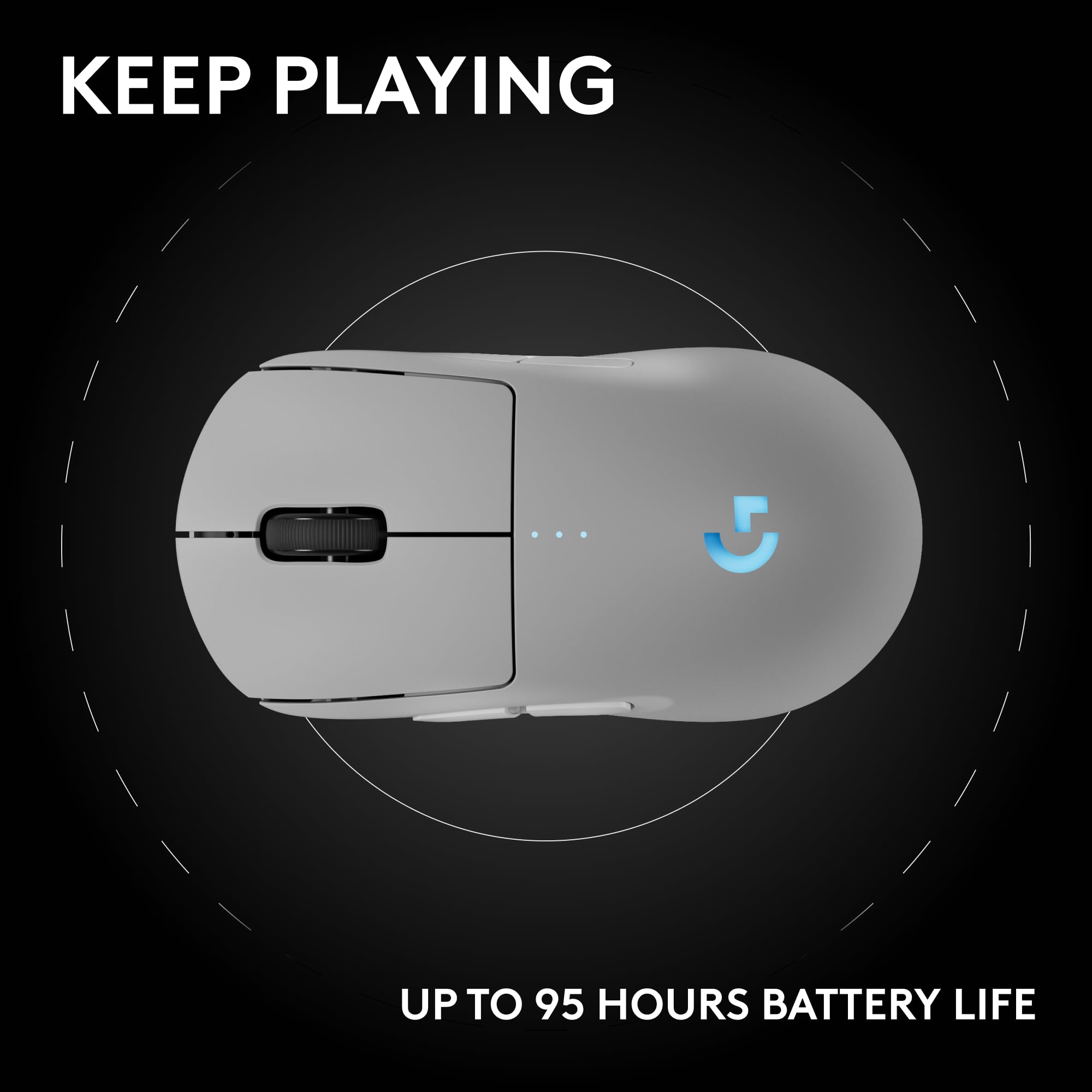Logitech G PRO 2 Lightspeed Wireless Gaming Mouse, Right- or Left-Handed Mouse with up to 4 Customizable and Switchable Magnetic Side Buttons, 44K DPI Sensor, USB-C Charging, for PC/Mac - White - Image 12