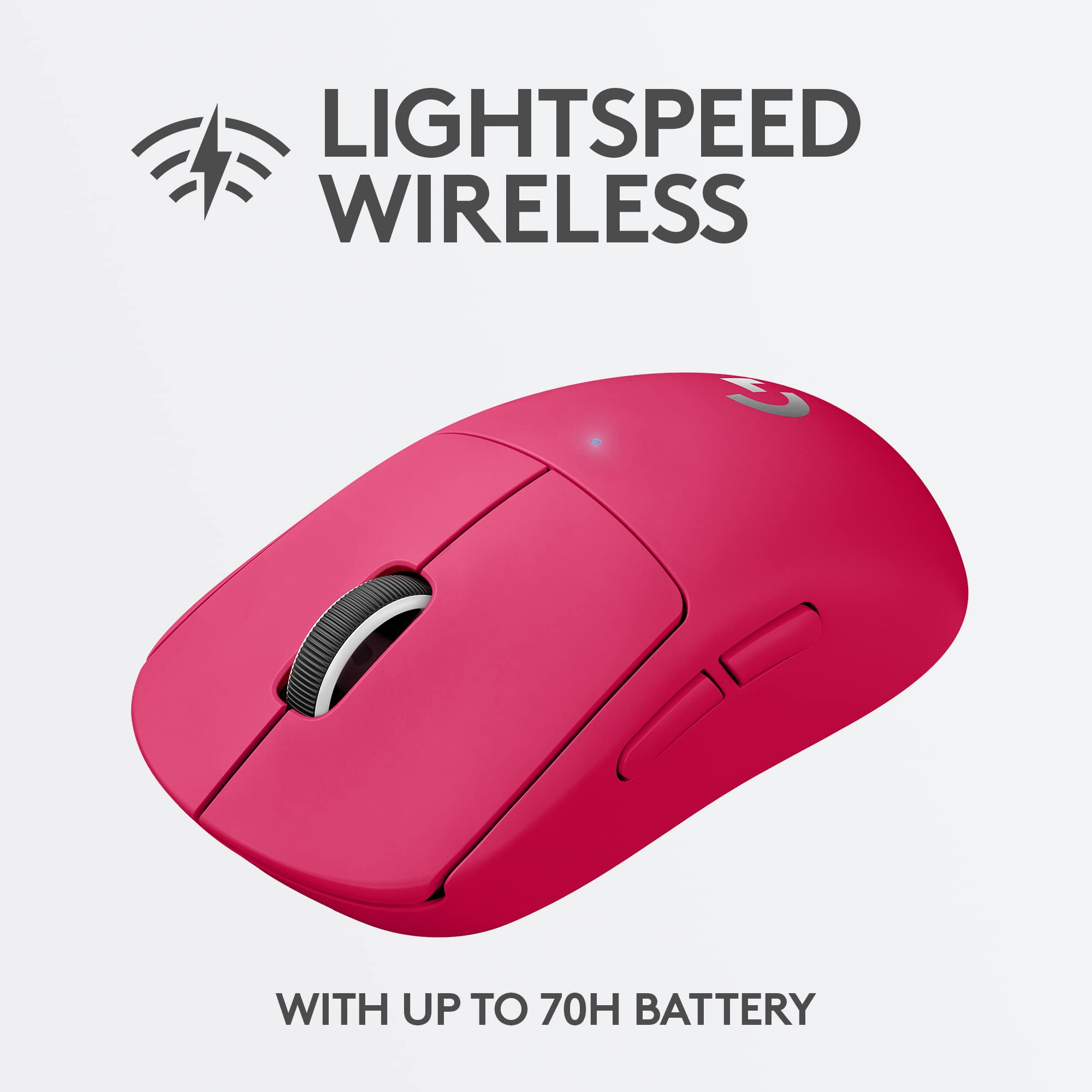 Logitech G PRO X Superlight Wireless Gaming Mouse, Ultra-Lightweight, Hero 25K Sensor, 25,600 DPI, 5 Programmable Buttons, Long Battery Life, Compatible with PC/Mac - Magenta - Image 5