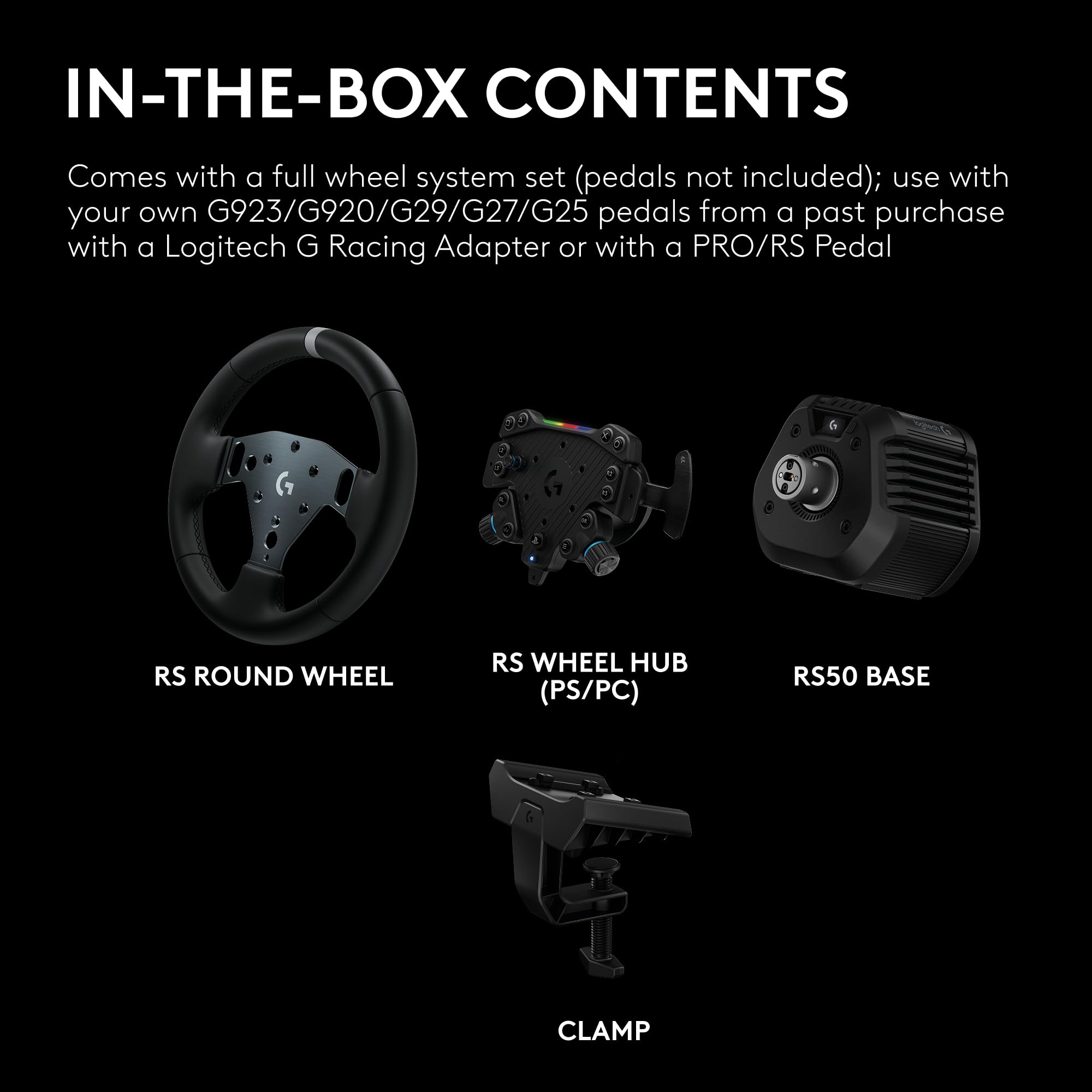 Logitech G RS50 Racing Wheel, Hub, and Base for PS5/PS4/PC: 8 Nm Direct Drive, 11 inch Wheel, 13 Buttons, Adjustable Paddle Shifters, TRUEFORCE Force Feedback Integration with Major Titles - Black - Image 6