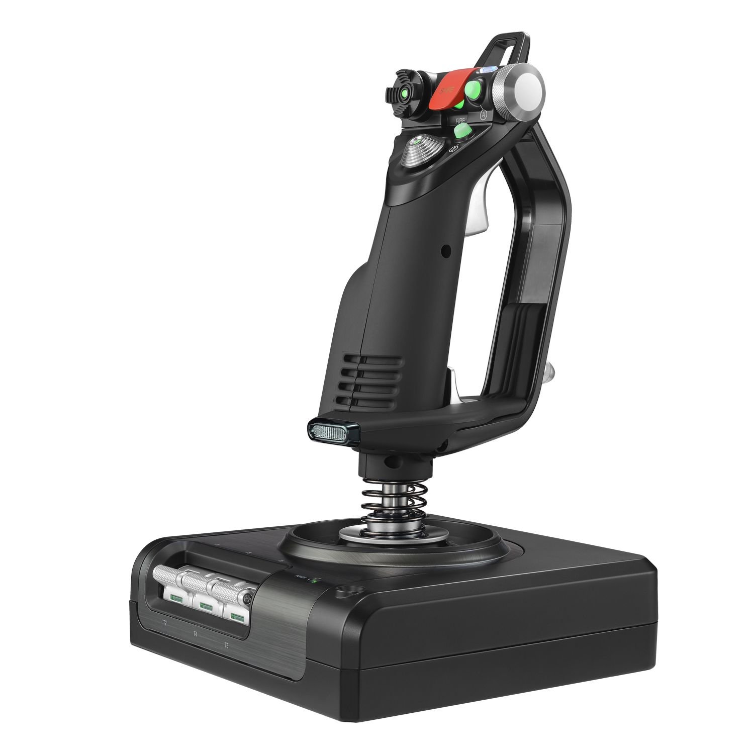 Logitech G Saitek X52 Pro Flight Control System, Controller and Joystick Simulator, LCD Display, Illuminated Buttons, 2xUSB, PC - Black/Silver - Image 3