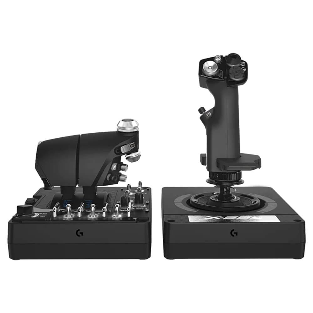 Logitech G X56 H.O.T.A.S Throttle and Joystick Flight Simulator Game Controller, 4 Spring Options, +189 Programmable Controls, RGB Lighting, 2x USB, PC - Black - Image 4