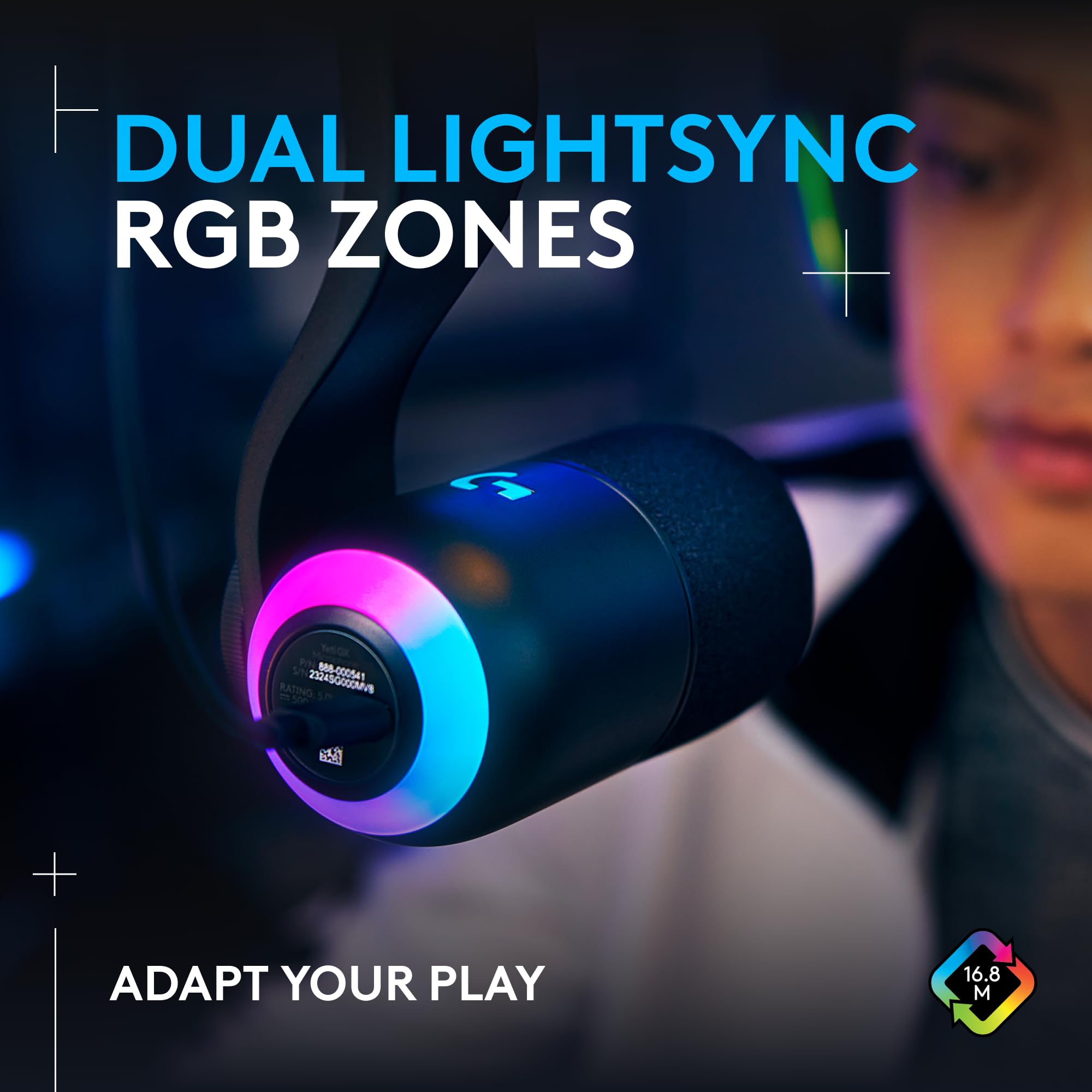 Logitech G Yeti GX Dynamic RGB Gaming Microphone with LIGHTSYNC, USB Mic for Streaming, Supercardioid, USB Plug and Play for PC/Mac - Black - Image 3