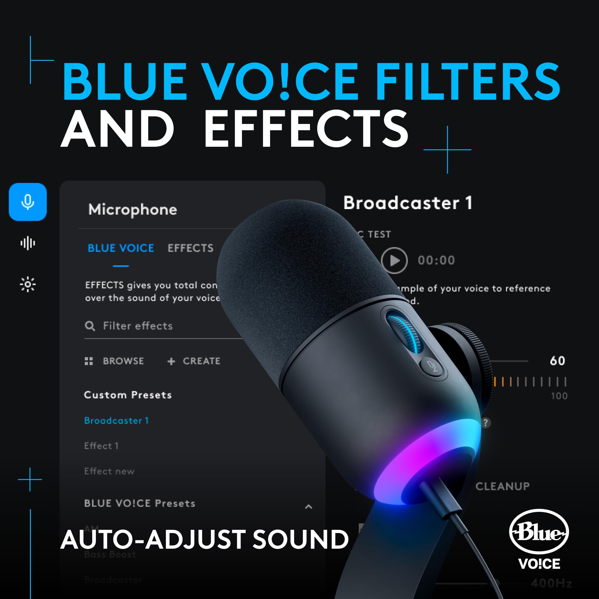 Logitech G Yeti GX Dynamic RGB Gaming Microphone with LIGHTSYNC, USB Mic for Streaming, Supercardioid, USB Plug and Play for PC/Mac - Black - Image 4
