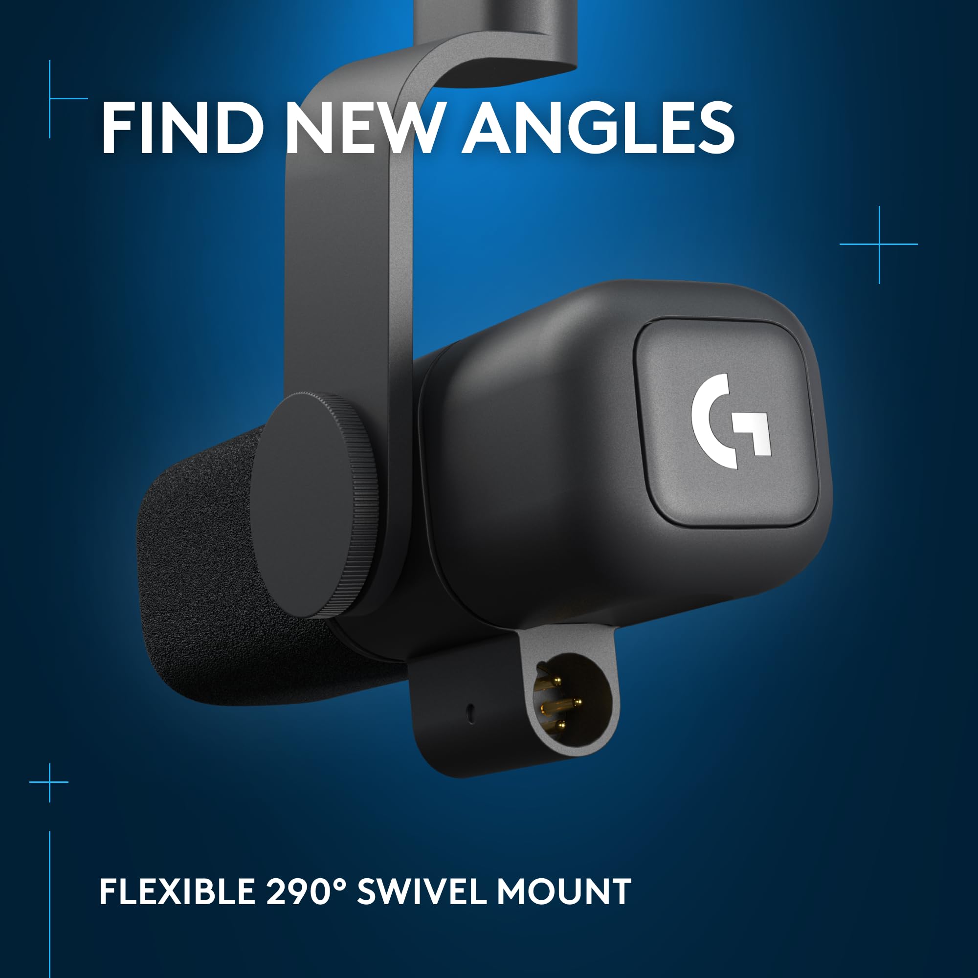 Logitech G Yeti Studio Active Dynamic XLR Broadcast Microphone for Gaming, ClearAmp Active Preamp, Dual-Diaphragm Capsule, Internal Shockmount - Black - Image 5