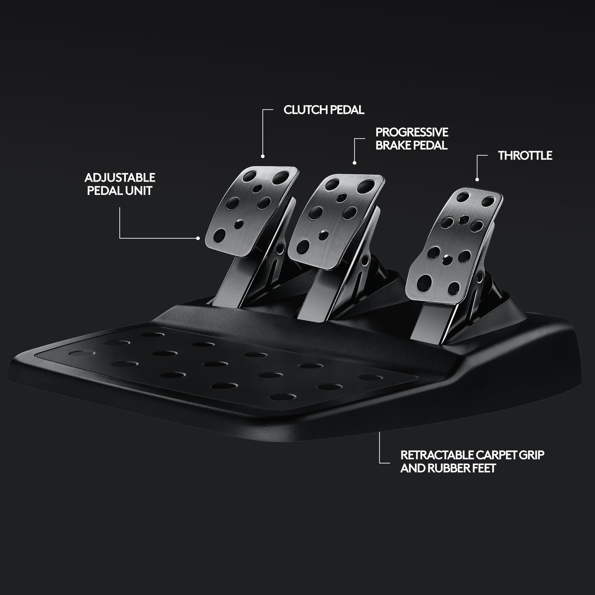 Logitech G29 Driving Force Racing Wheel and Floor Pedals, Real Force Feedback, Stainless Steel Paddle Shifters, Leather Steering Wheel Cover for PS5, PS4, PC, Mac - Black - Image 7
