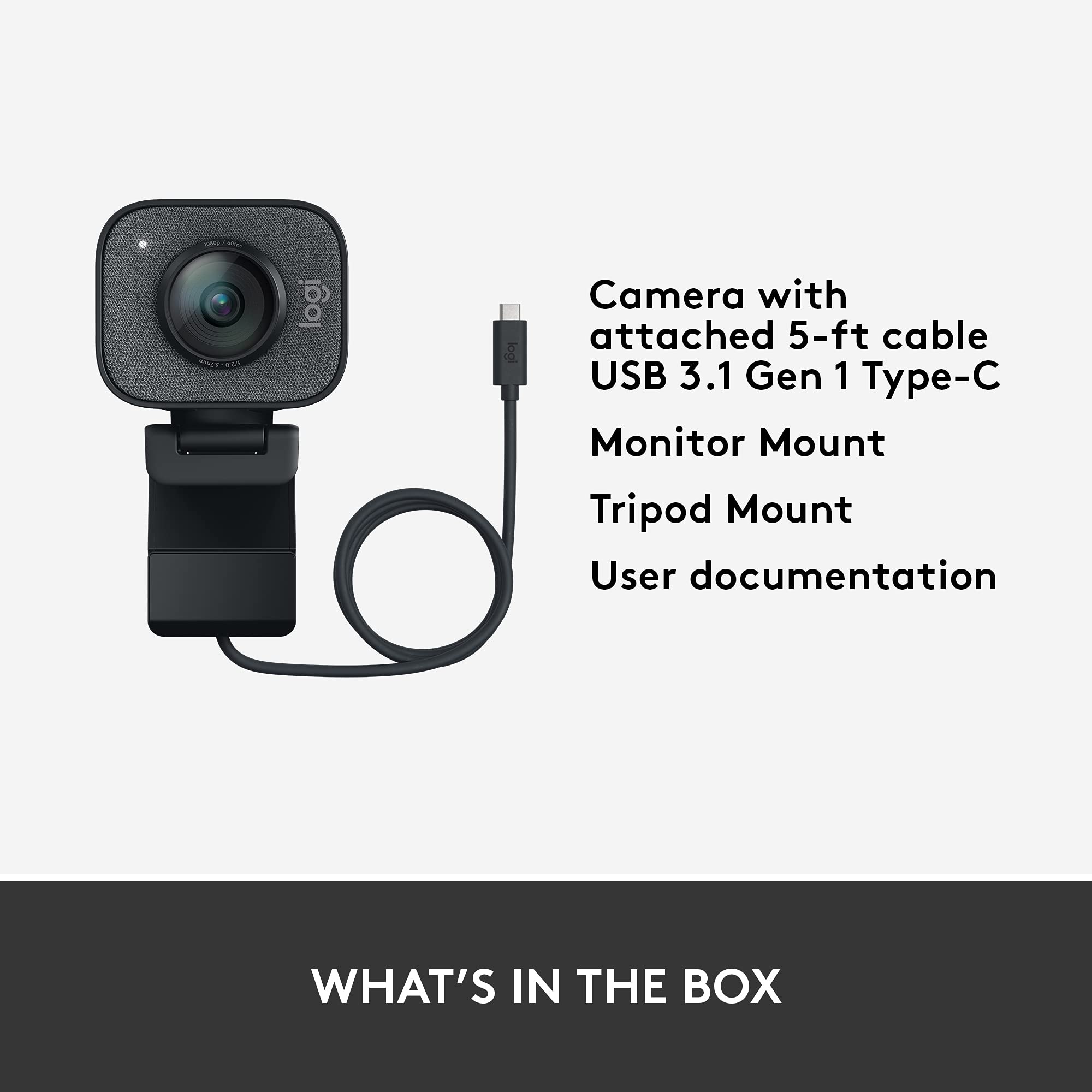 Logitech StreamCam Premium Webcam for Streaming and Content Creation, Full HD 1080p 60 fps, Works with Microsoft Teams, Google Meet, Zoom, Nintendo Switch 2’s new GameChat mode, for PC/Mac – Graphite - Image 9